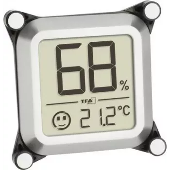 TFA Dostmann humidor-termo-/hygrometer, sølv, 30.5056.54