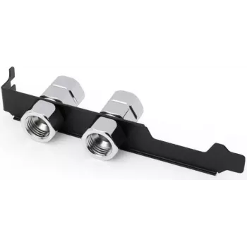 Alphacool ES PCIe-slotblænding 2x G1/4 IG og kabelgennemføring