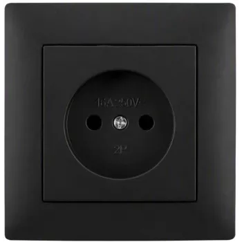 VCX WESA LC 07C Single Socket-Outlet, Black