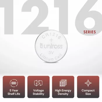 Uniross CR1216 3V lithium-knapcelle, SP5 (U5CR1216)