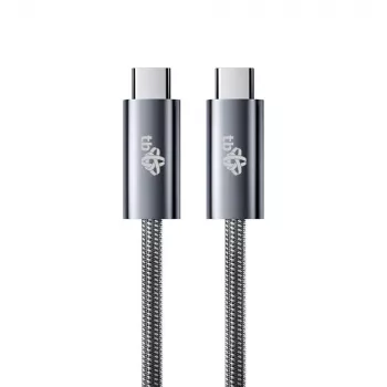 TB flettet USB 3.2 Gen 1-kabel USB-C til USB-C, 1 m, 100 W, sort