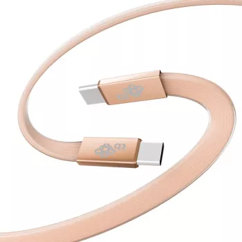 TB USB 2.0-kabel USB-C til USB-C, flad, 1 m, 60 W, fersken