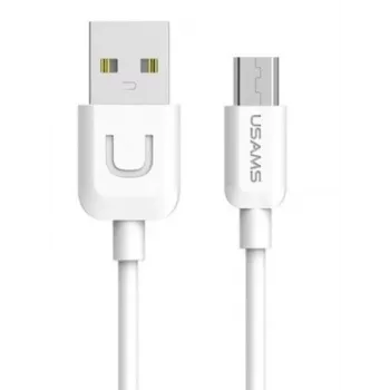 USAMS US-SJ098 U-Turn Micro-USB til USB-data- og hurtigladningskabel, 2 A, 1 m, hvid