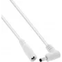 InLine® DC-forlængerkabel, vinklet stik, 4,0 x 1,7 mm, hvid, 0,2 m