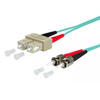 Metz Connect OpDAT LWL-patchkabel SC-duplex til 2x ST, OM3, 1 m, aqua