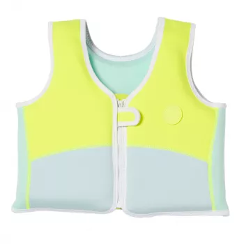 Sunnylife børnesvømmevest (3-6 år) – Aqua Neon