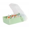 HAN CROCO Flashcard Box A7 Landscape, Pastel Green, Translucent Lid, Polypropylene (997-805)