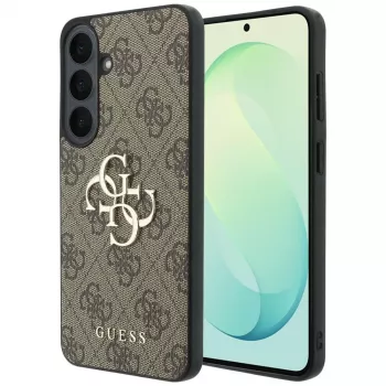 Guess Leather 4G Metal Logo-cover til Samsung Galaxy S26 FE, brun