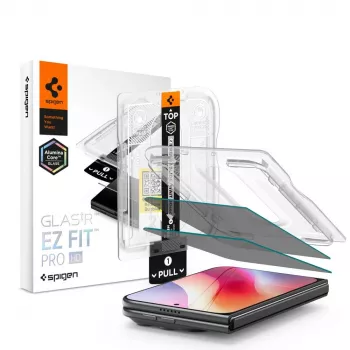 Spigen Glas.TR EZ Fit Pro HD AC Privacy Screen Protector for iPhone Duo, 2-Pack
