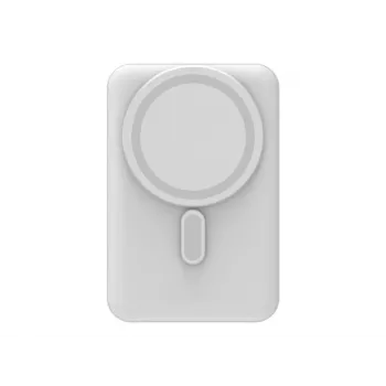 mophie Essentials magnetisk trådløs powerbank 10K med stander, hvid (401118084)