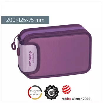 BRUNNEN penalhus fyldt s'maepp Sweet Colour Code lilla 34-dele, 20,0 x 7,5 cm