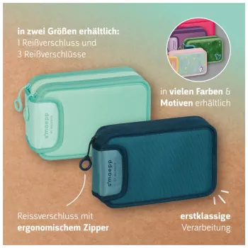 BRUNNEN penalhus fyldt s'maepp Sweet Colour Code mint 34-dele, 20,0 x 7,5 cm