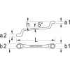 Gedore 2 Double Ring Spanner 16 x 18 mm, UD Profile, 265 mm, Deep Offset