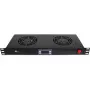 Getfort 1U rack-blæserpanel med 2 blæsere og termostat (GF-FAN2TR)