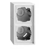 Gira 106280 Surface-Mounted Housing 2-Gang with Frame, F300, Pure White