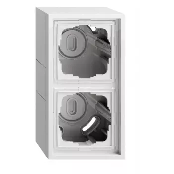 Gira 106280 overfladiskabinet 2-fag med ramme, F300, ren hvid