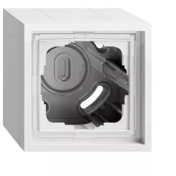 Gira 1-fach overflademonteret kabinet med F300-ramme, ren hvid (106180)