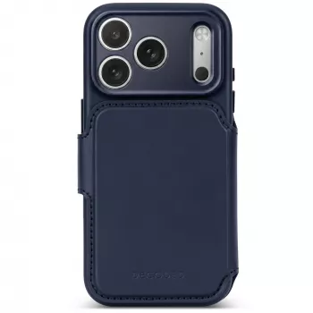 Decoded Leather Detachable Wallet lædercover til iPhone 18 Pro / 17 Pro, MagSafe, Midnight