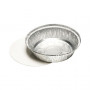 Starpak aluminiumsbakker med låg, 23 cm, 1000 ml, sølv