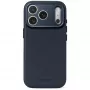 Decoded Leather Backcover – lædercover til iPhone 18 Pro / 17 Pro, kompatibel med MagSafe (midnight)