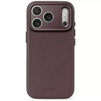Decoded Leather Backcover – lædercover til iPhone 18 Pro Max / 17 Pro Max, kompatibel med MagSafe (chocolat brown)