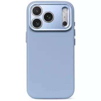Decoded Leather Backcover - lædercover til iPhone 18 Pro Max / 17 Pro Max kompatibel med MagSafe (sky blue)
