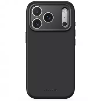 Decoded AntiMicrobial silikone-bagcover cover til iPhone 18 Pro Max / 17 Pro Max, MagSafe, Carbon Black