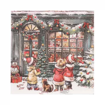 PAPSTAR »It looks like Christmas« juleservietter 330 x 330 mm, trykt, 1/4-fold, 3-lags
