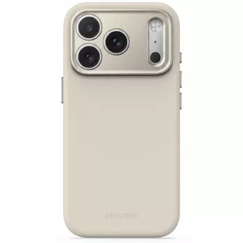 Decoded AntiMicrobial Silicone bagcover cover til iPhone 18 Pro Max / 17 Pro Max, MagSafe, Pebble Grey