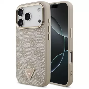Guess 4G Triangle Logo MagSafe-cover til iPhone 18 Pro / 17 Pro, roséguld