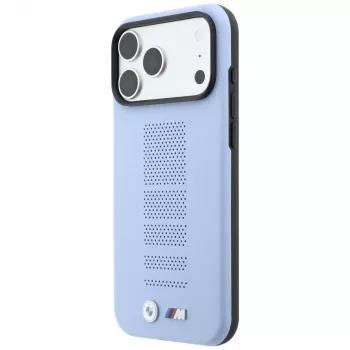 BMW M Blue Perfo Metal Logo MagSafe-cover til iPhone 18 Pro / 17 Pro, blå