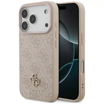 Guess 4G Small Classic Logo MagSafe-cover til iPhone 18 Pro / 17 Pro, pink