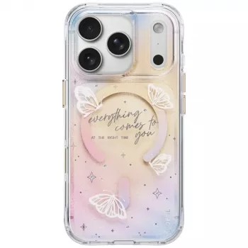 UNIQ Coehl Ellie cover til iPhone 18 Pro / 17 Pro, magnetisk opladning, Prism Bloom