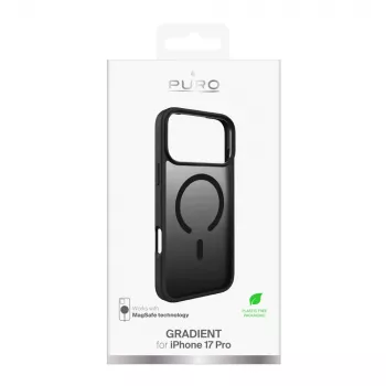 Puro Gradient – cover til iPhone 17 Pro, kompatibel med MagSafe (sort)