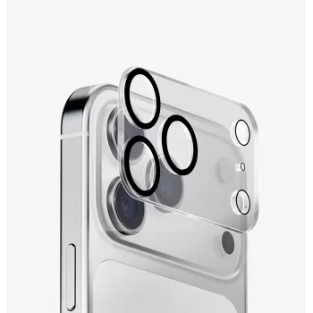 UNIQ Optix Clearshield Frameguard kameraobjektiv-beskyttelsesglas til iPhone 18 Pro Max, krystalklar, med applikator
