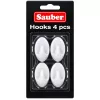 Sauber Oval krog, 4 stk., 2,3x4 cm, hvid