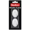 Sauber oval krog, 3 x 4,7 cm, hvid, 2 stk.