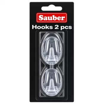 Sauber Oval krog, 2 stk., 3 x 4,7 cm, transparent