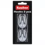 Sauber Oval krog, 2 stk., 3 x 4,7 cm, transparent