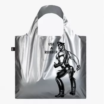 LOQI Tom of Finland – Use a Rubber – sølvfarvet taske
