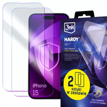 3mk Hardy ARC+ 4-lags skærmbeskyttelse til Apple iPhone 15