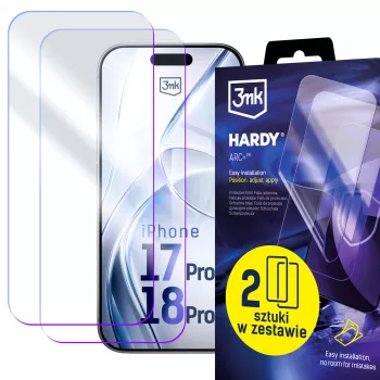 3mk Hardy ARC+ 4-lags skærmbeskyttelsesfilm til Apple iPhone 17 Pro / 18 Pro