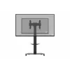 celexon Professional Adjust-3770MP TV Trolley for Flat Screens 32-70 Inch (81.3-177.8 cm), Anodised Aluminium and Frosted Glass, Black