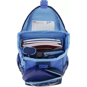 Herlitz UltraLight Plus skoletaske, Blue Shark