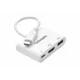 celexon USB-C multiport-adapter til HDMI og USB-A, M/F, hvid