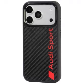 Audi R8 Carbon Fiber MagSafe cover til iPhone 18 Pro / 17 Pro sort