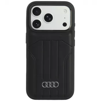 Audi MagSafe-cover i kunstlæder til iPhone 18 Pro / 17 Pro, sort