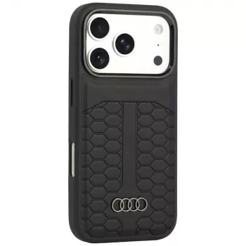Audi læder MagSafe-cover til iPhone 18 Pro / 17 Pro, sort