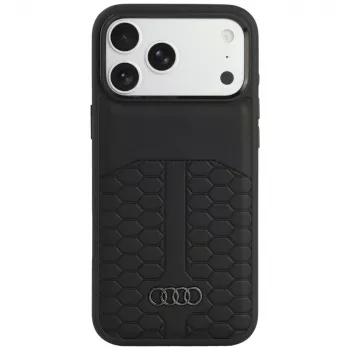 Audi læder MagSafe-cover til iPhone 18 Pro Max / 17 Pro Max, sort