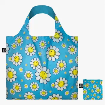 LOQI Smiley taske – Flowers Blue